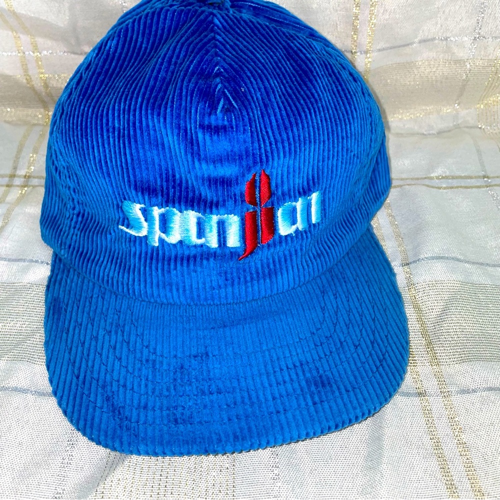 Vintage blue Spanjian corduroy cap